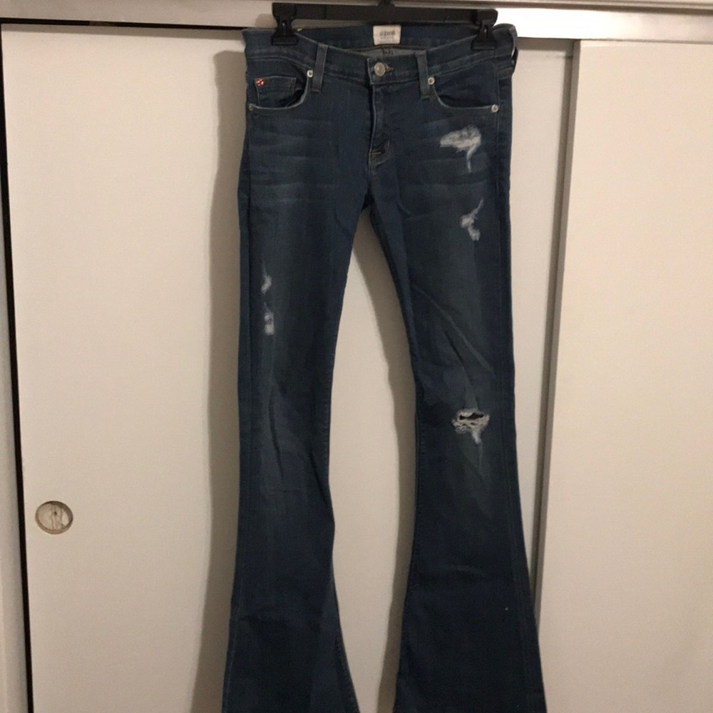 Hudson Angel Flare distressed jeans